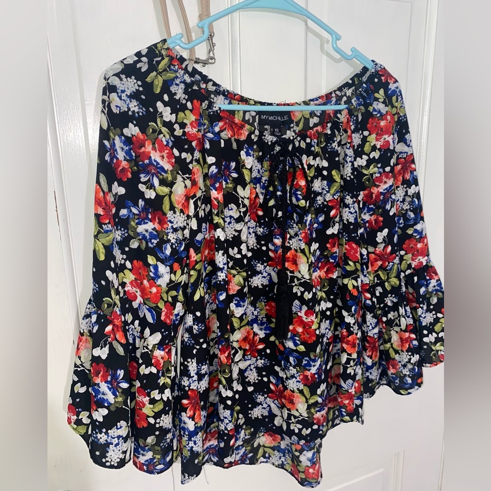 My Michelle off the shoulder floral blouse